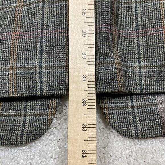 Lambourne Wool Sport Coat Mens 42R Brown Gray Plaid Tweed Blazer Made England - Picture 7 of 8